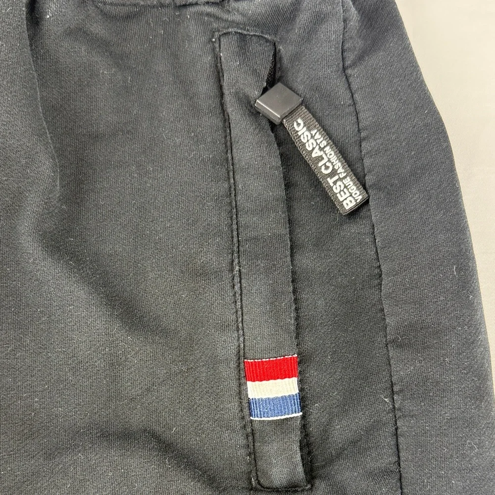 Zara Black Athletic Shorts with Drawstring and Pockets